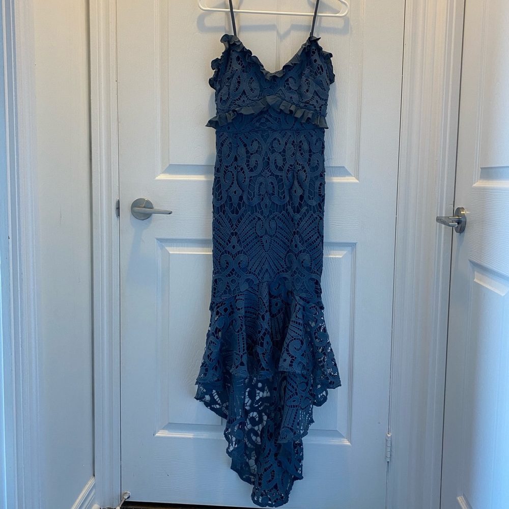 Lace Navy Blue Dress